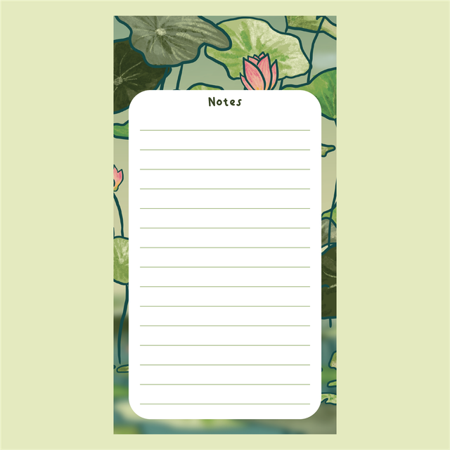Grand memo pad - nénuphar