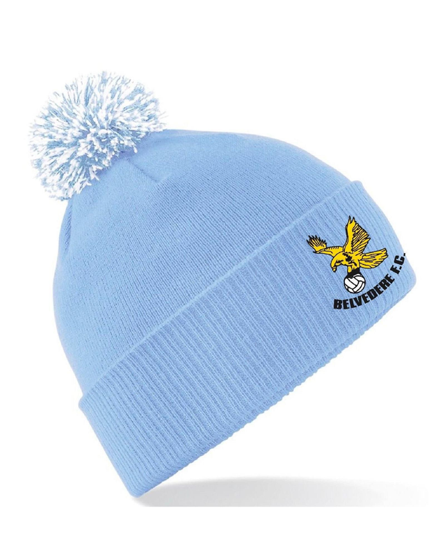 Belvo Bobble Beanie Sky Blue 