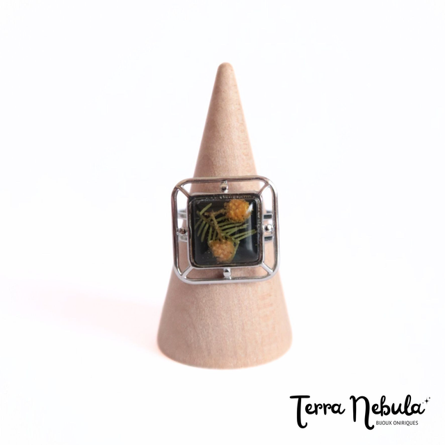 Bague fleurie Sensibilité (mimosa) | BA038