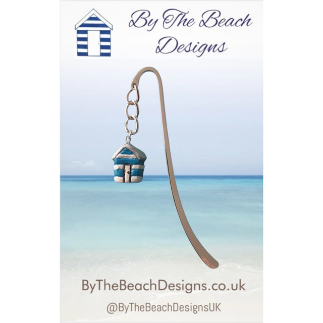 Blue Beach Hut Bookmark