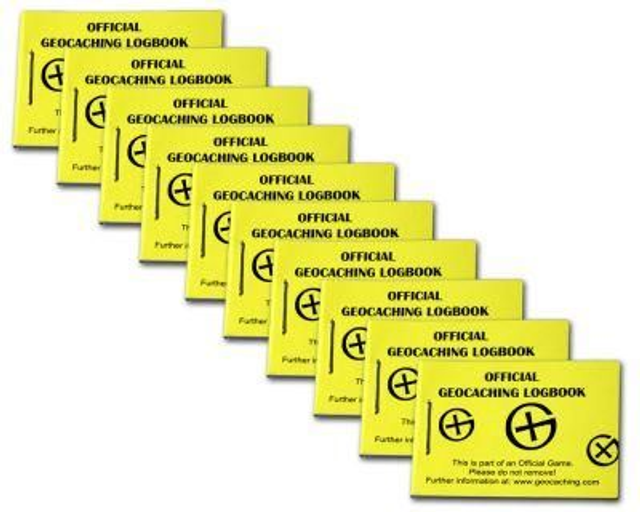 Geocaching Micro Logbuch Gelb(10 Stück)