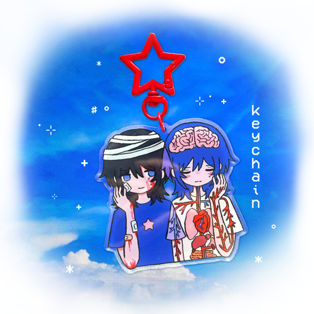 acrylic keychain - dissociate 🧠