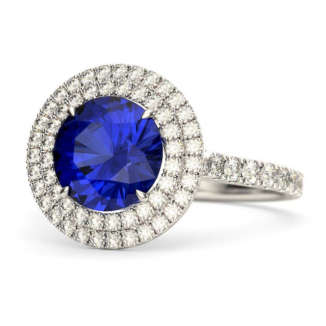 Gold Ring with Sapphire