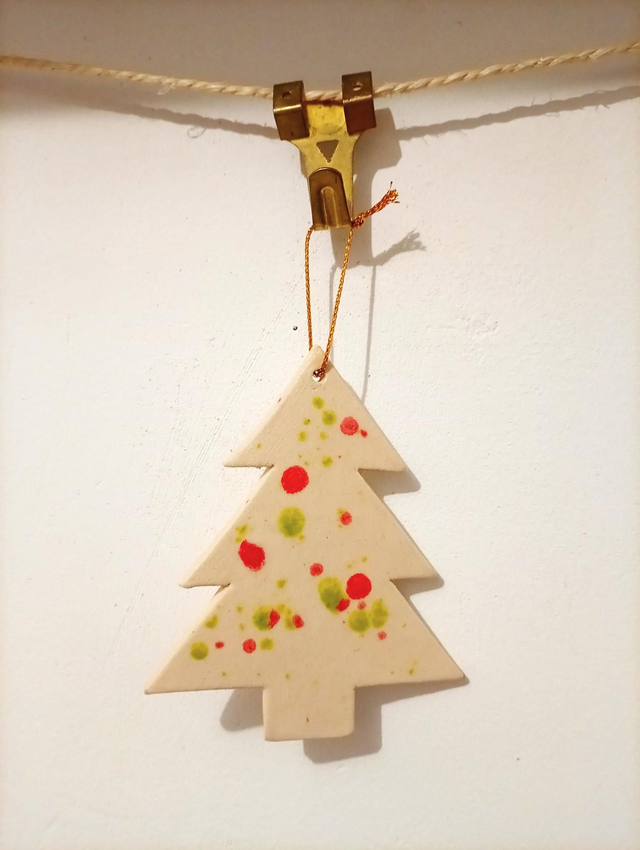 Déco de Noël / sapin moucheté 