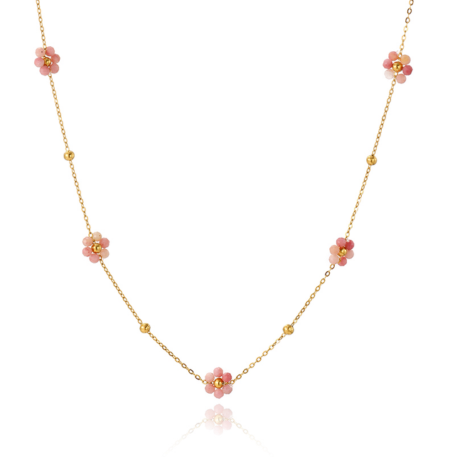 Collier perle de fleurs