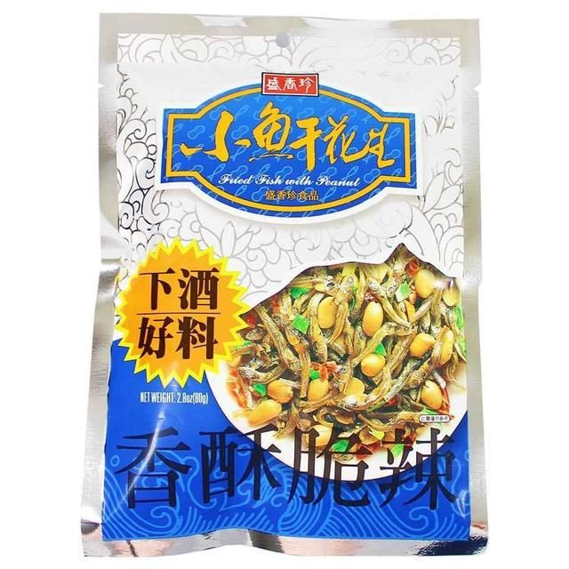 SHJ Triko Foods 80g Dried Fish With Peanuts (盛香珍 小魚乾花生) Fried