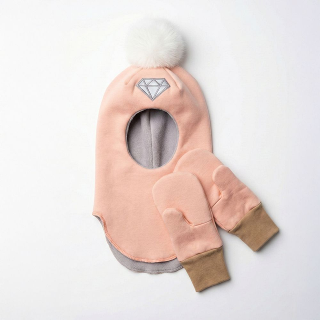 "Sweet Peach" Cepure + Cimdi | 3-5gadi | 104/110cm