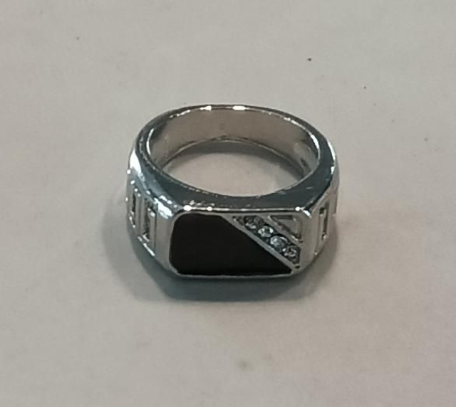 Zegelring zilver steentjes