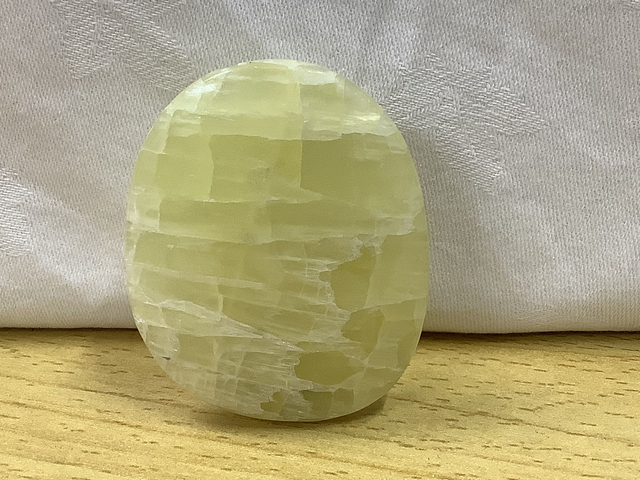 Lemon Calcite Palm Stone