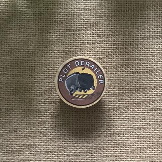 Wooden Pin Badge - Plot Derailer