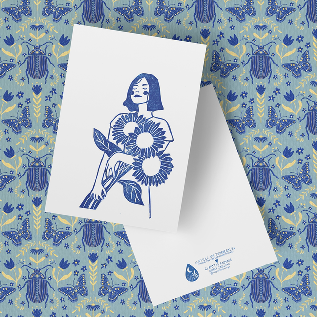 Carte La fille aux tournesols