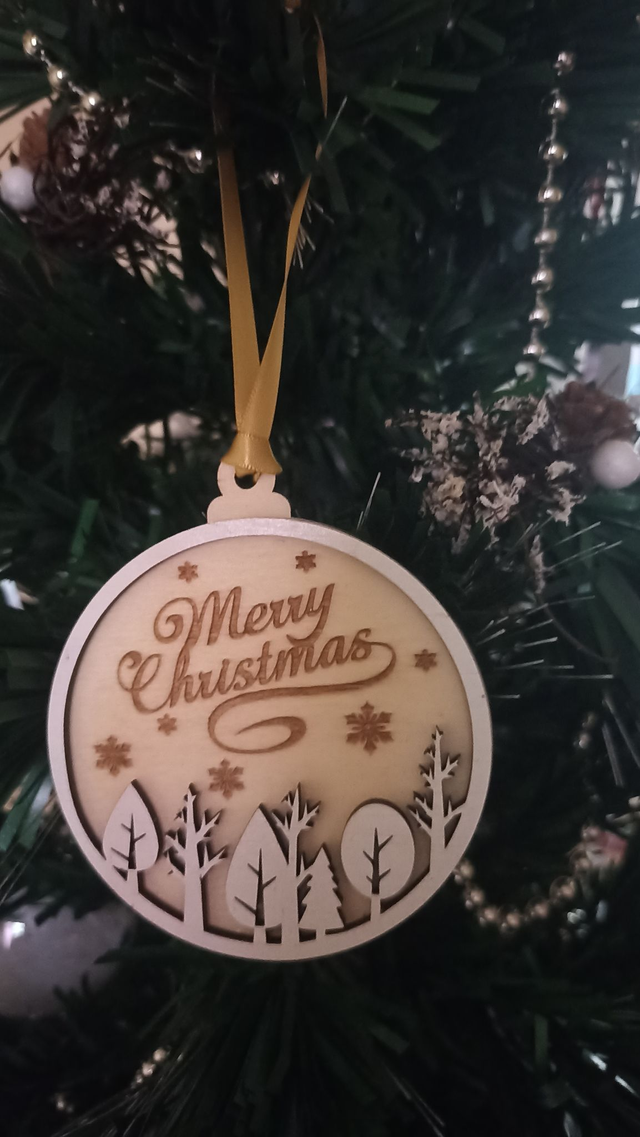 Boule - Merry Christmas - Forêt