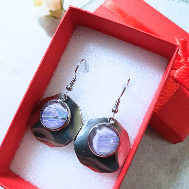 MAUVE PULSE - Boucles d'oreilles - Métal argenté