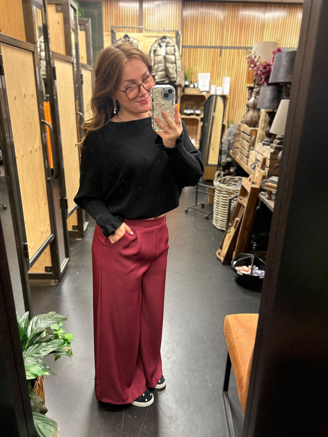 Pantalon Amy bordeaux