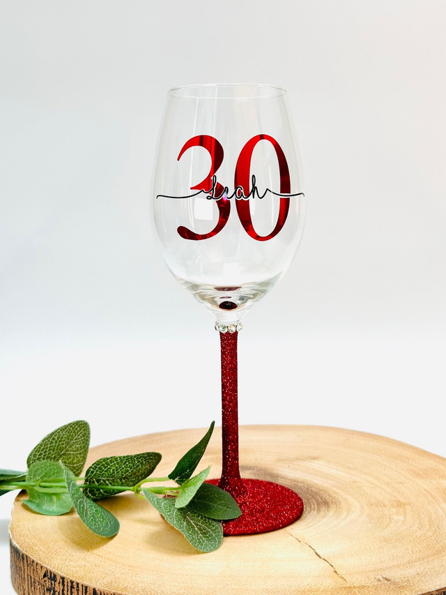 Glitter age Wine Glass