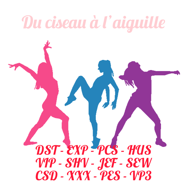 fichier broderie Zumba - 4 Tailles / 12 Formats