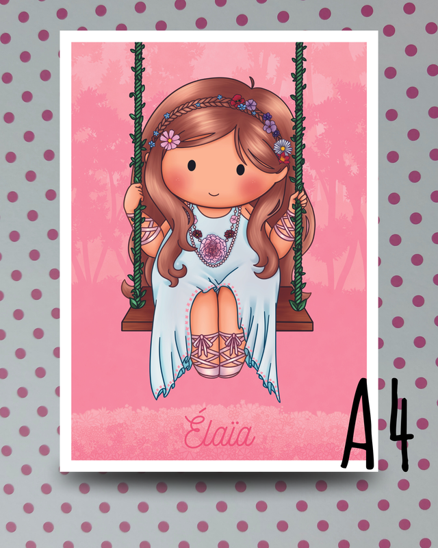 Affiche Ahélienne A4 personnalisée avec prénom