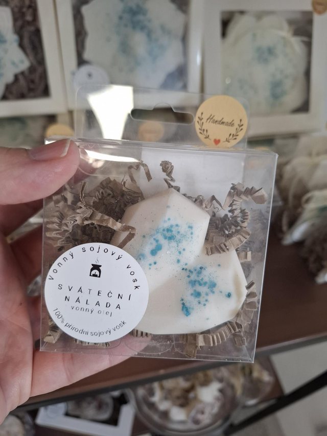 Sváteční nálada Srdce - vonný sójový vosk