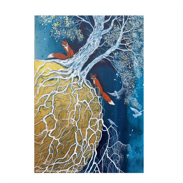 Carte A5 racines et renards 