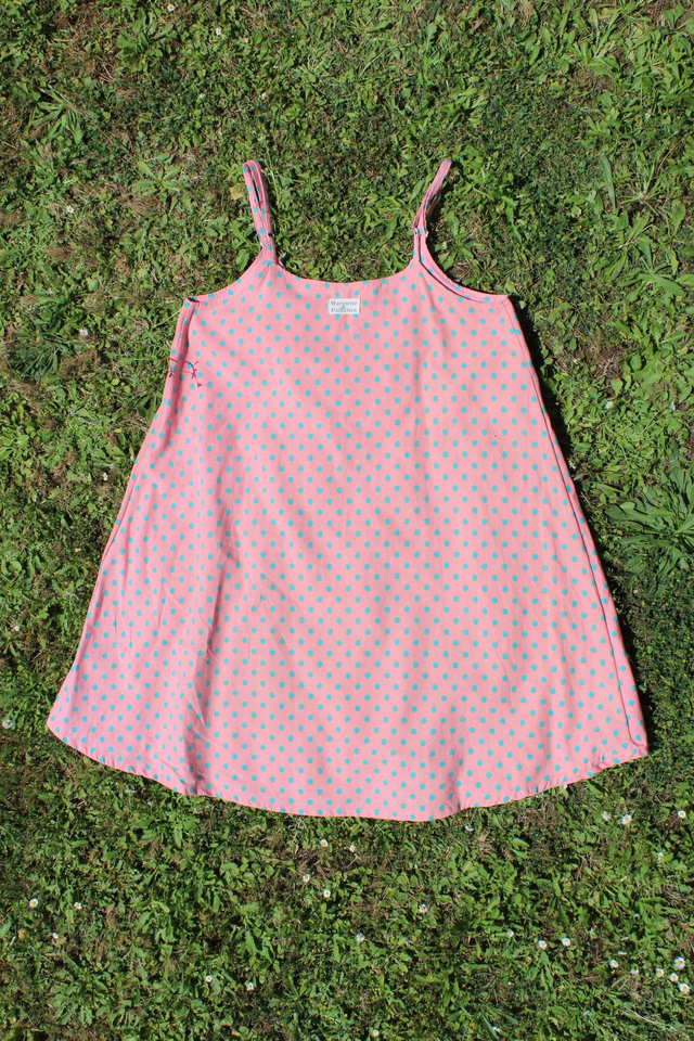 Robe à pois rose et verte - Taille 2