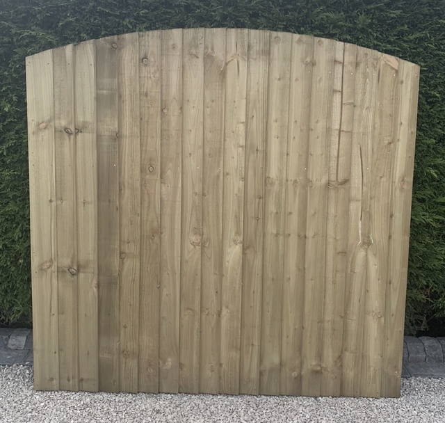 Feather edge Bow Top fence panel (Treated)