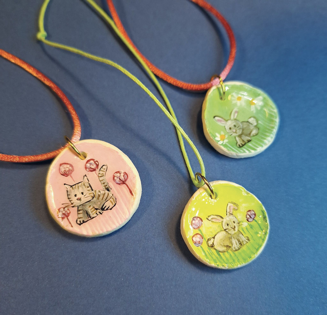 Collane "Piccoli Amici" - gatto - coniglietti