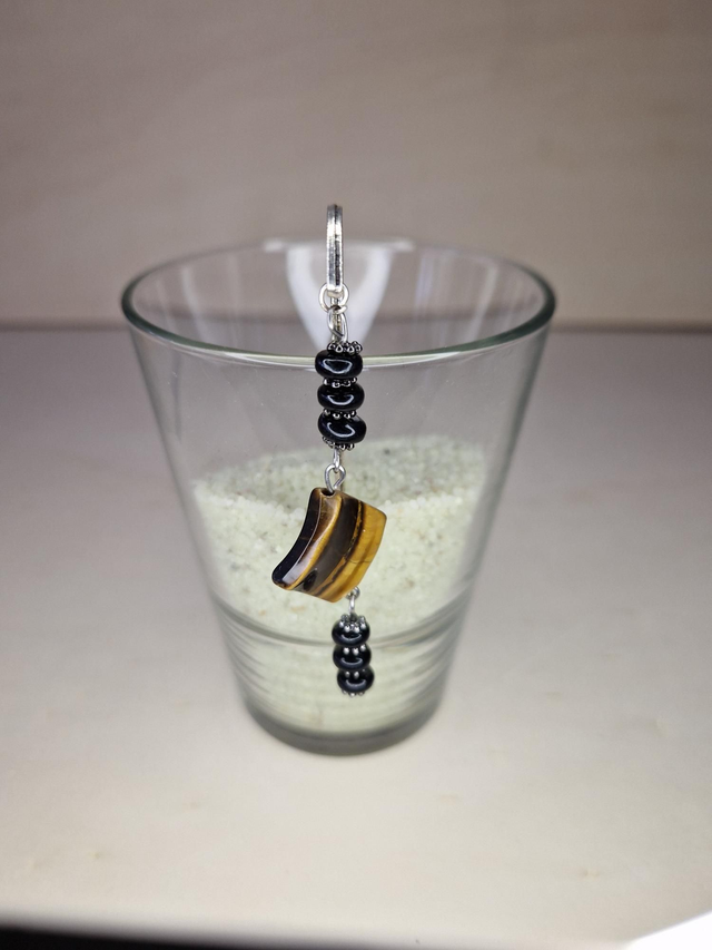 Marque-pages. Œil de Tigre, Tourmaline noire / 003