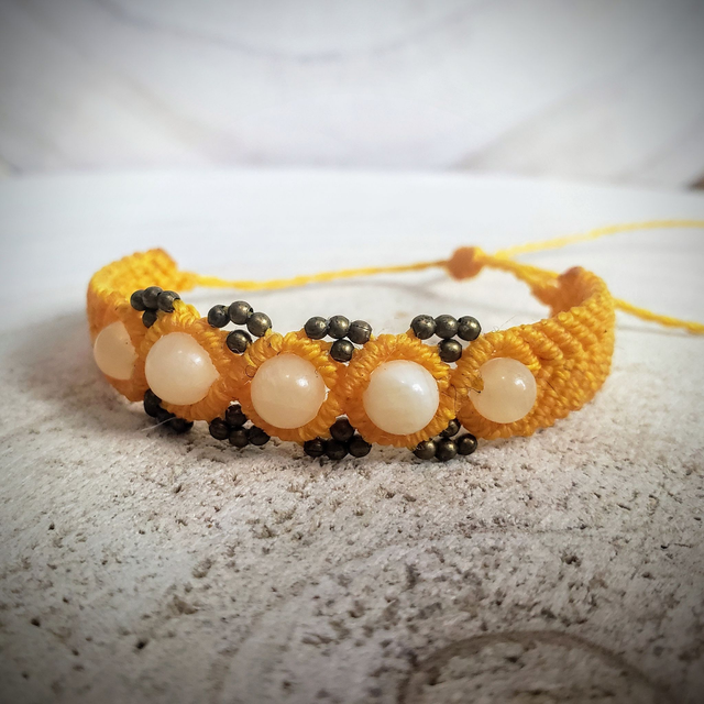 Bracelet large - Calcite jaune