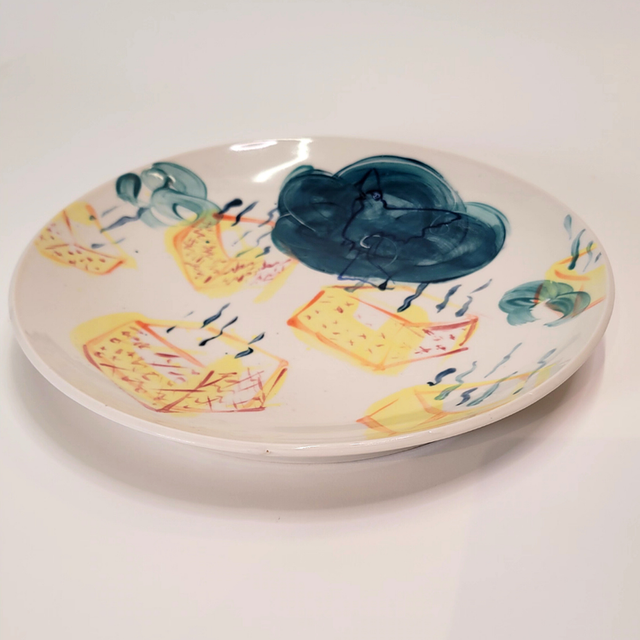 Assiette porcelaine "vapeur"