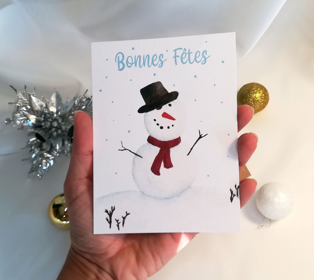 Carte Bonhomme de neige