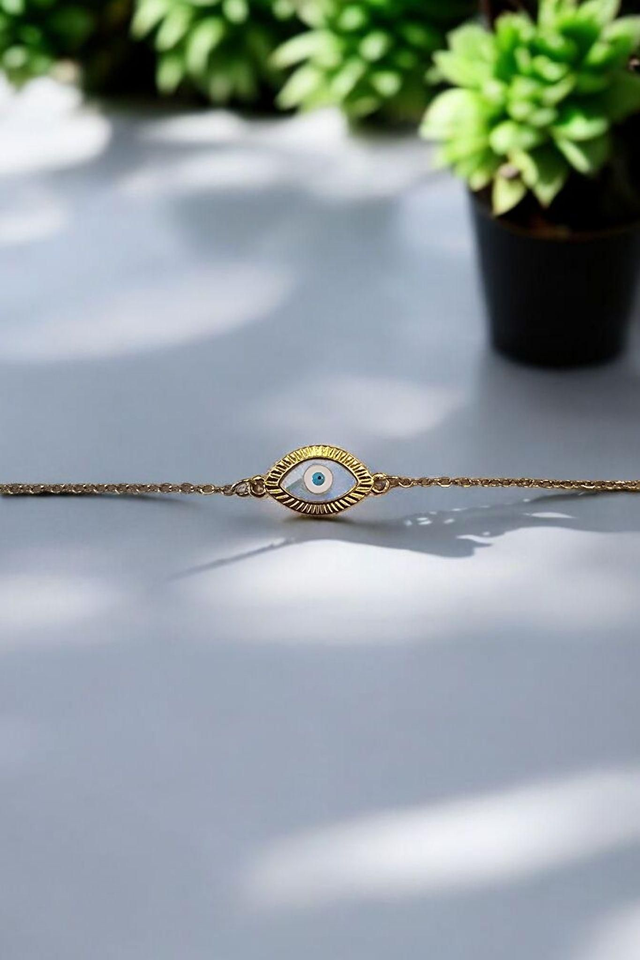 Bracelet oeil de Protection – Doré, Minimaliste, Bijou Symbolique