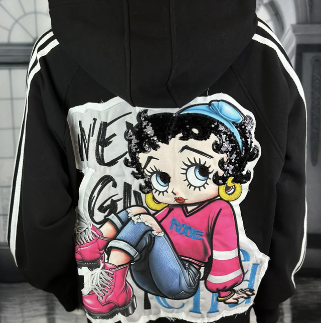 SWJ1 Kapuzen-Sweat-Jacke Betty AA70 L74