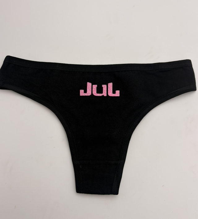 Tanga noir JuL rose phospho
