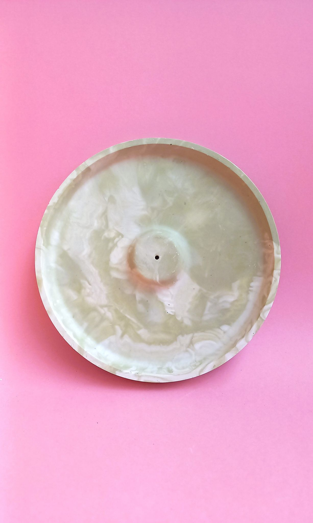  Okrągła podstawka na kadzidełko, palo santo, marble