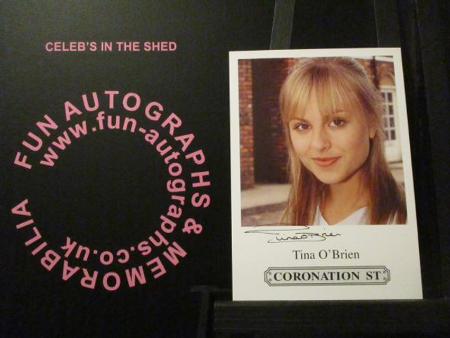 Tina O'Brien (Sarah Platt) Original Coronation Street Pre-Print Cast Card