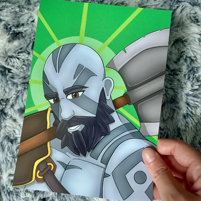 Grog Critical Role Vox Machina A5 Portrait Print