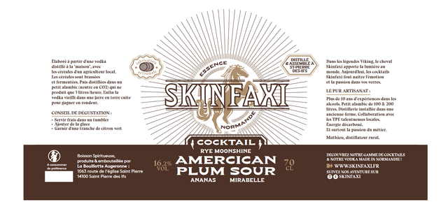 American Plum Sour 20cl ananas, mirabelle et whisky (rye moonshie)16,2%