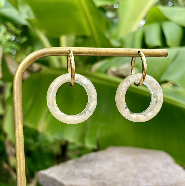 Boucles Pampilles - blanches 