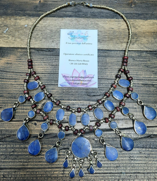Collana artigianale indiana lapislazzuli