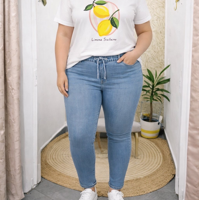 Jean élastique grande taille 