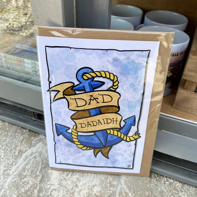 Father’s day anchor card with Scottish Gaelic