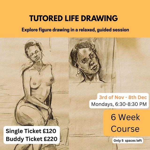 Life Drawing - 6 Week Course - Nov-Dec 2025