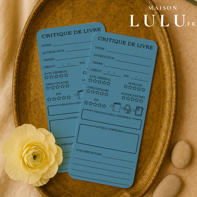 Marque page, critique de livre, 12 couleurs