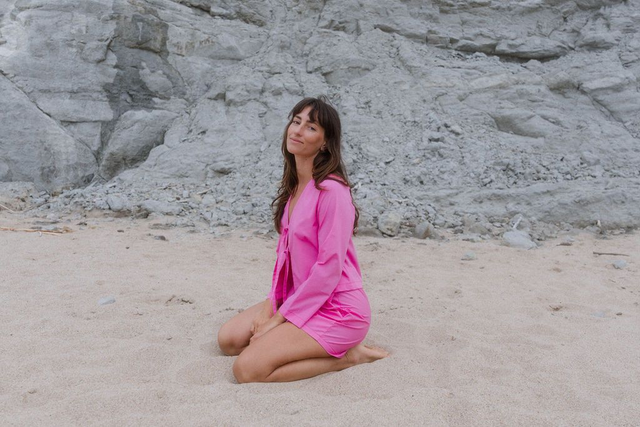 Blouse coton rose - Sunset