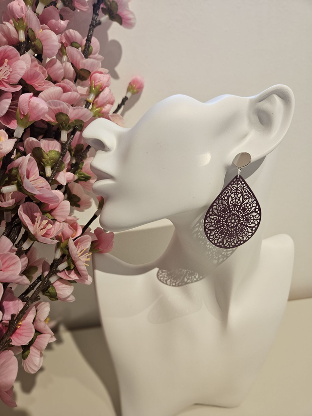 Ohrringe Metall Tropfe 