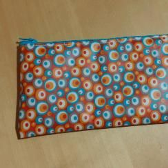 trousse psychedélique en toile enduite