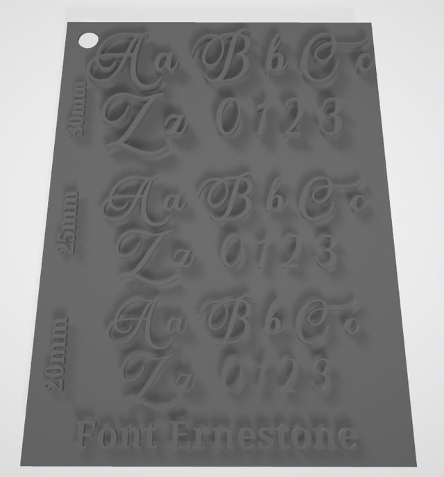 Letterstamps Set 62-teilig Font Ernestone