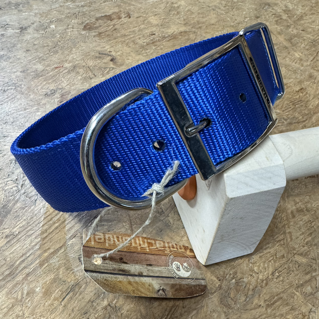 Hamilton Deluxe Hundehalsband, doppelt dick, Nylon, blau