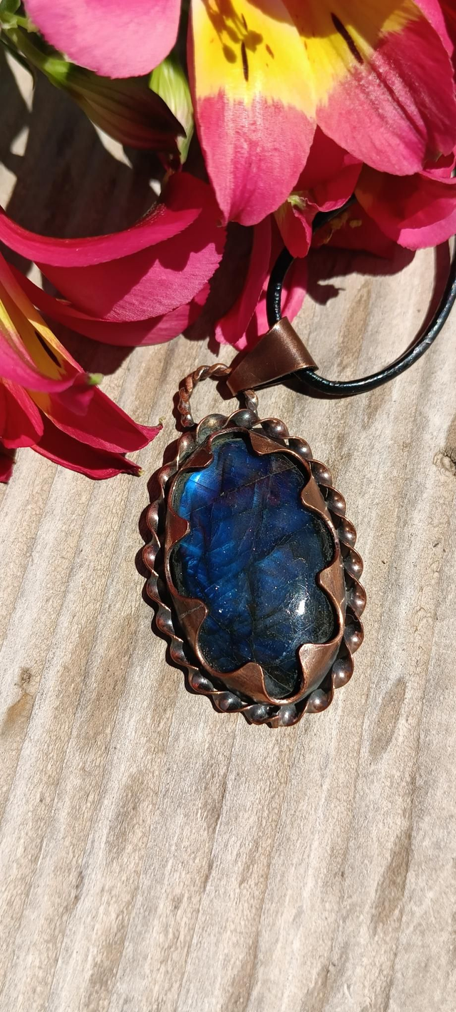 Pendentif labradorite vintage