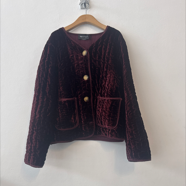 77863-Giacca zip trapuntata velluto Stu 